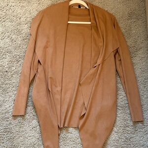 Stylish Tan Open Front Cardigan